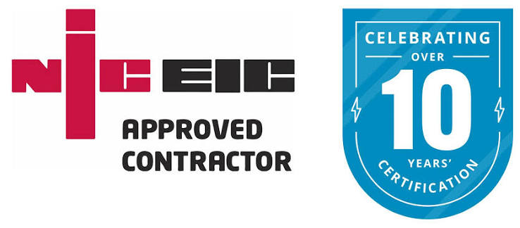 NICEIC Approved Contractor with over 10 years' certification