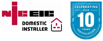 NICEIC Domestic Installer with over 10 years' certification